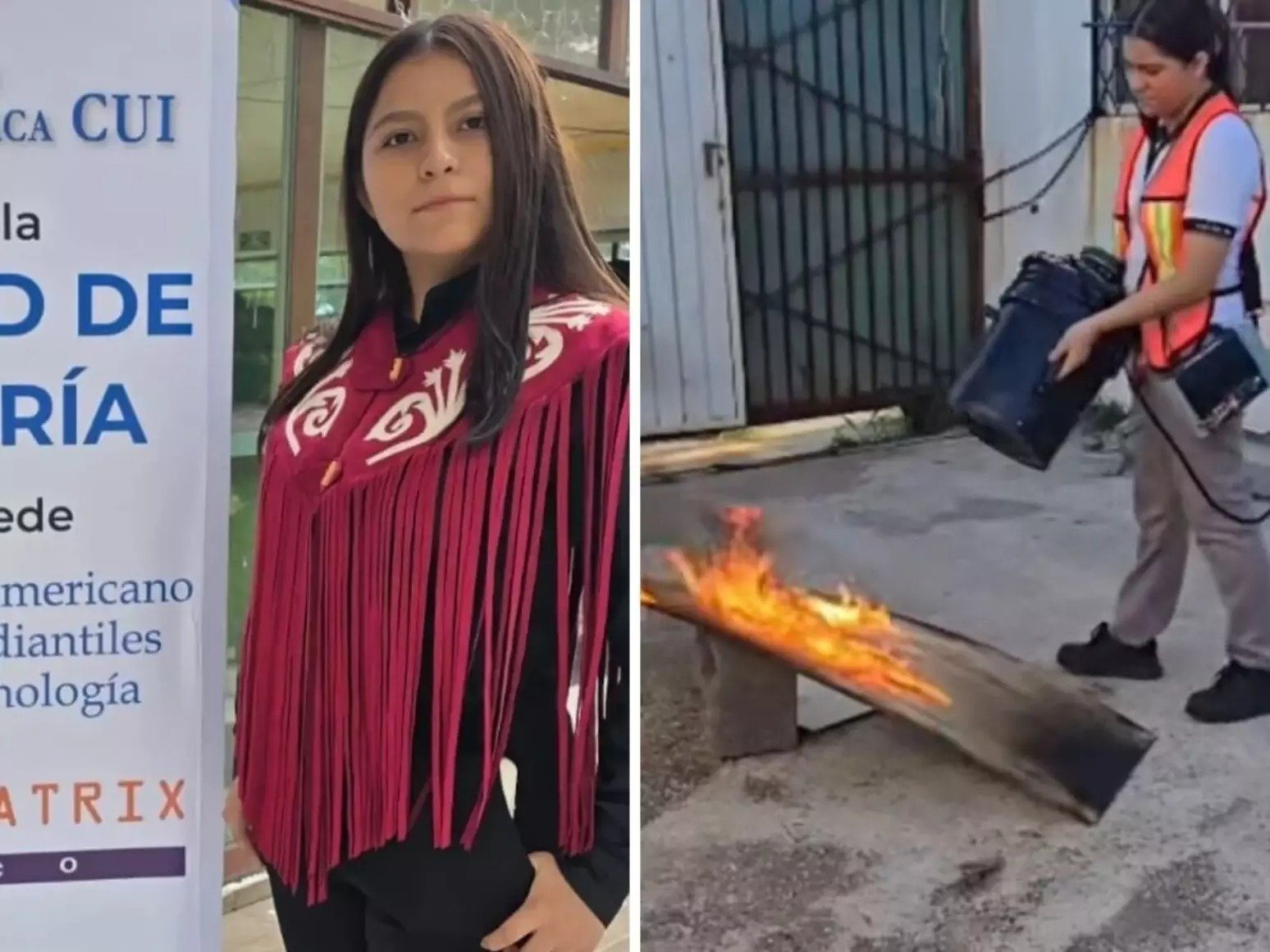 Menina de 16 anos cria sistema para apagar fogo sem água